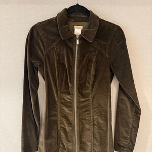 Anthropologie Zipup Corduroy Mini dress